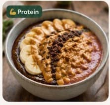 Fresh acai bowl with banana, berries, and granola
